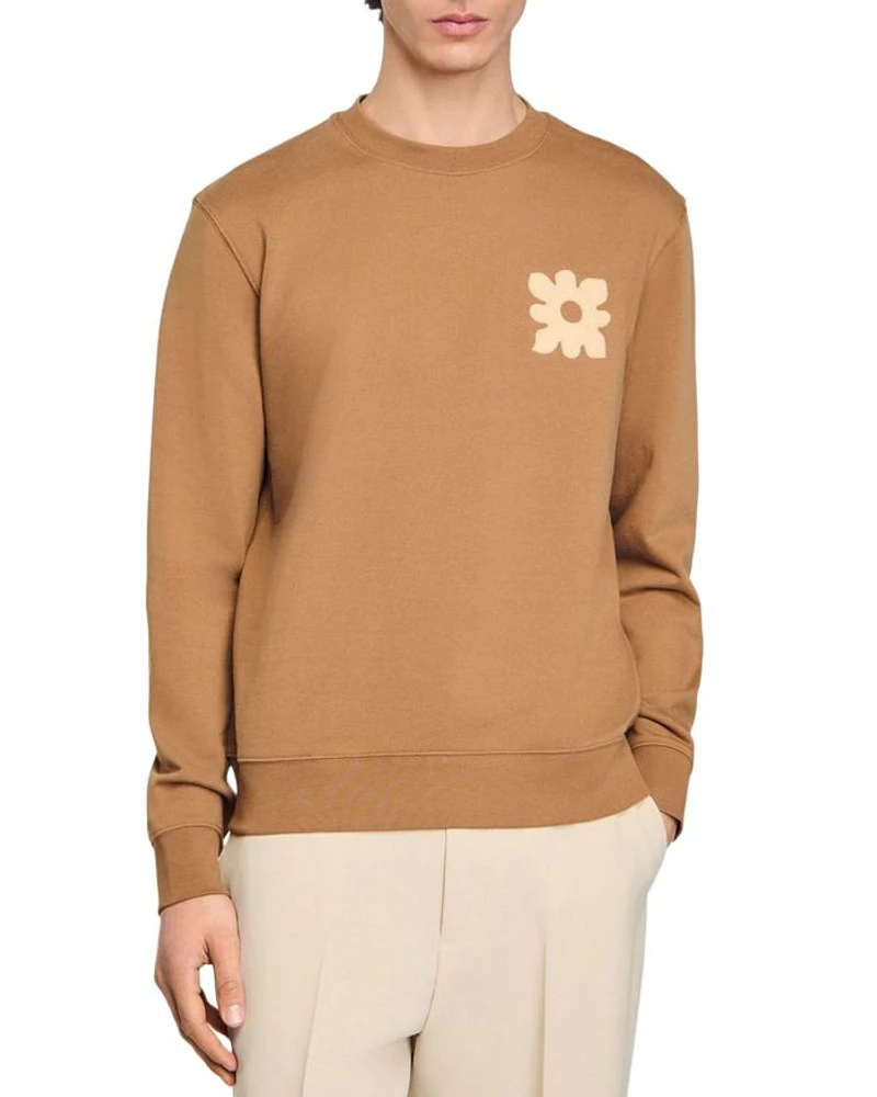 Sweatshirt With Flower Patch