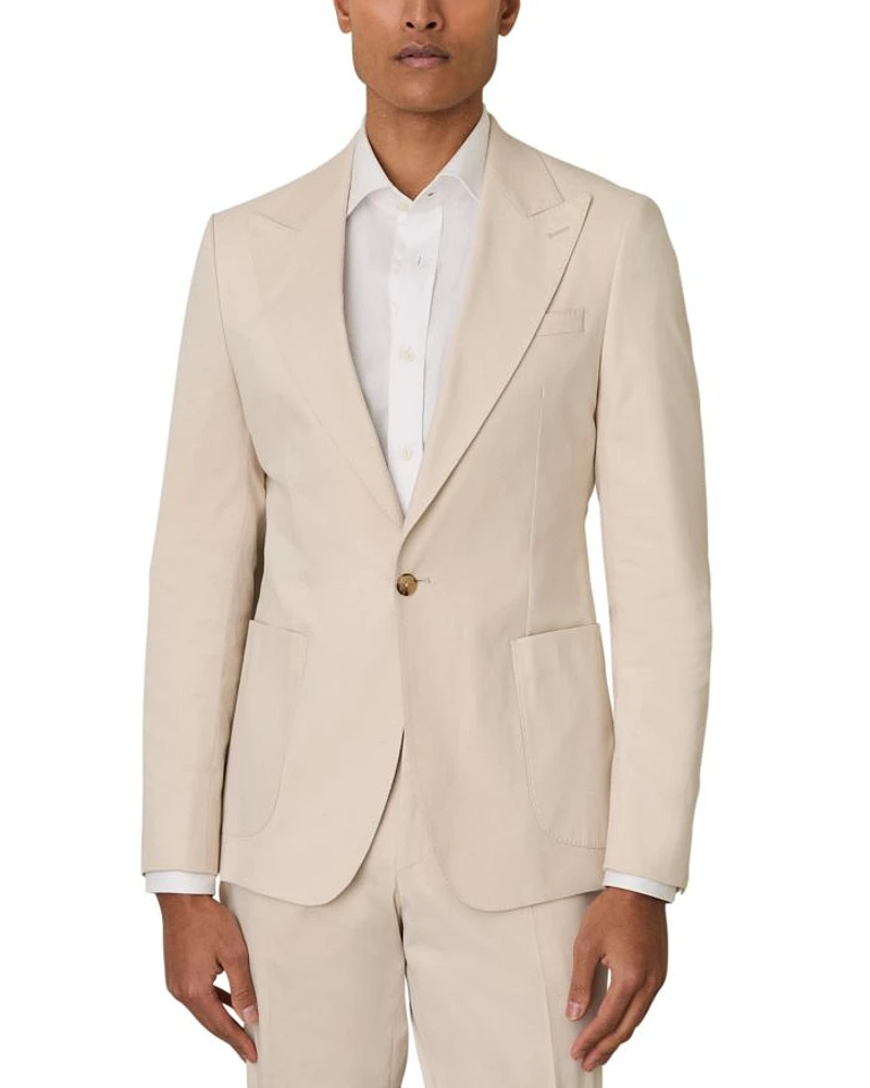 Putney Regular Fit Cotton Blend Peak Lapel Blazer