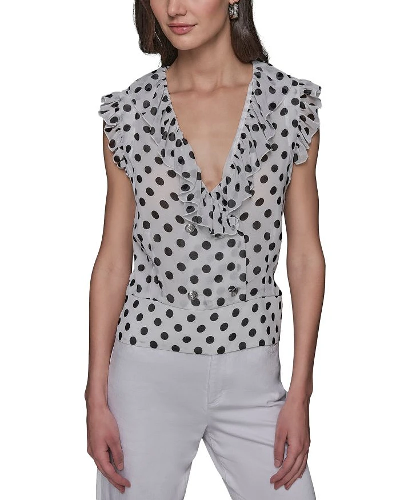 Ruffle Trim Top