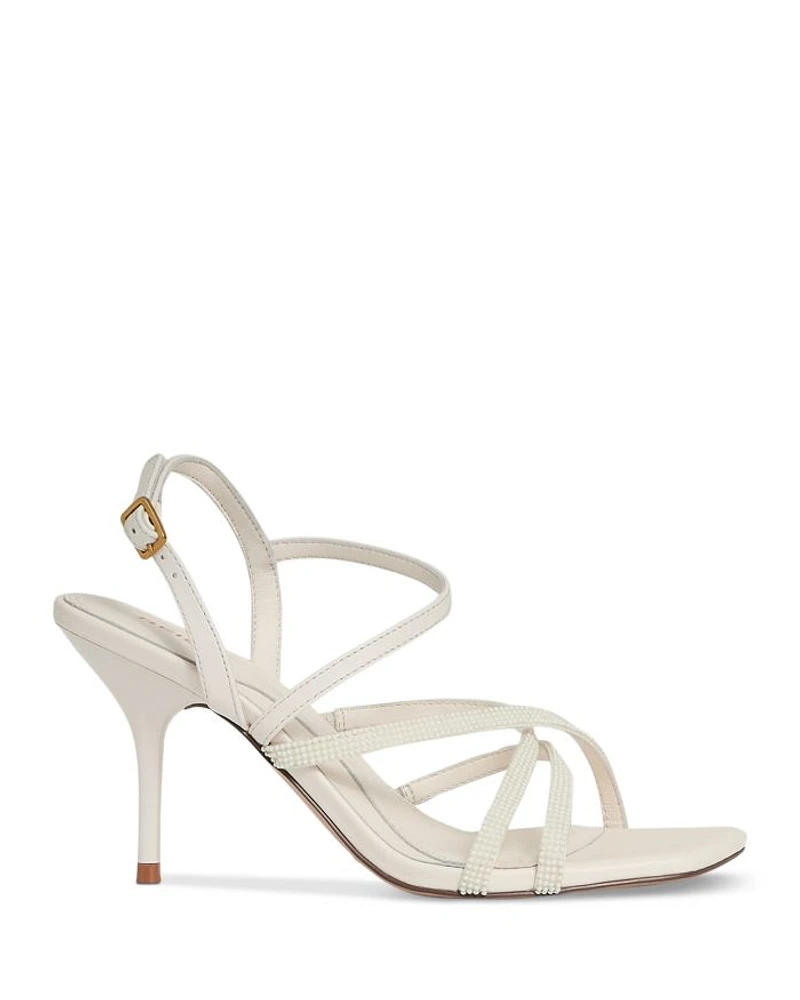 Women's Elise Barely There Square Toe Strappy High Heel Sandals