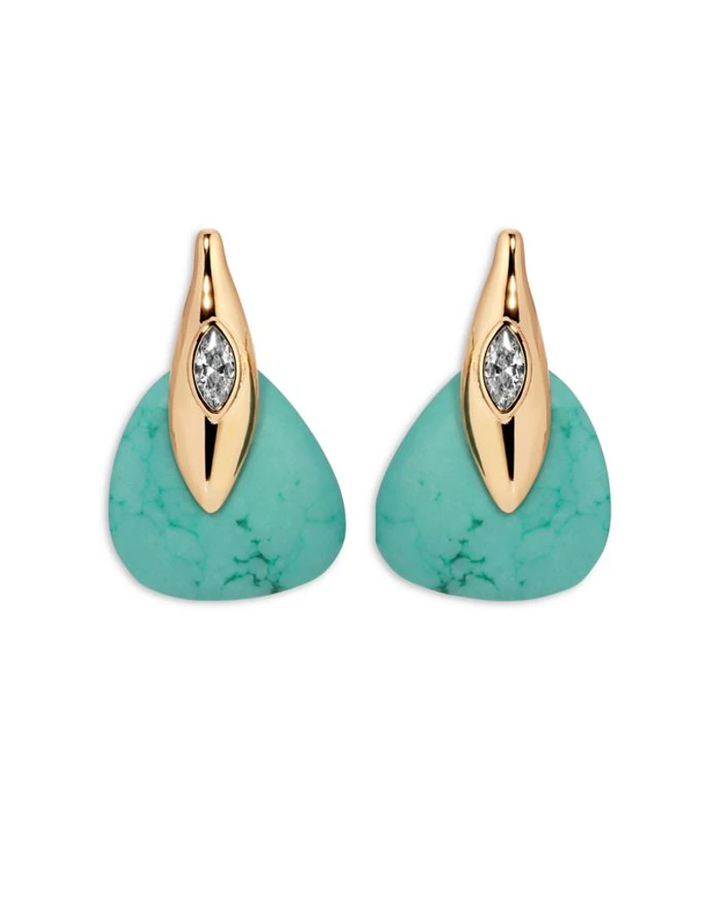 Turquoise Solstice Turquoise & Cubic Zirconia Drop Earrings