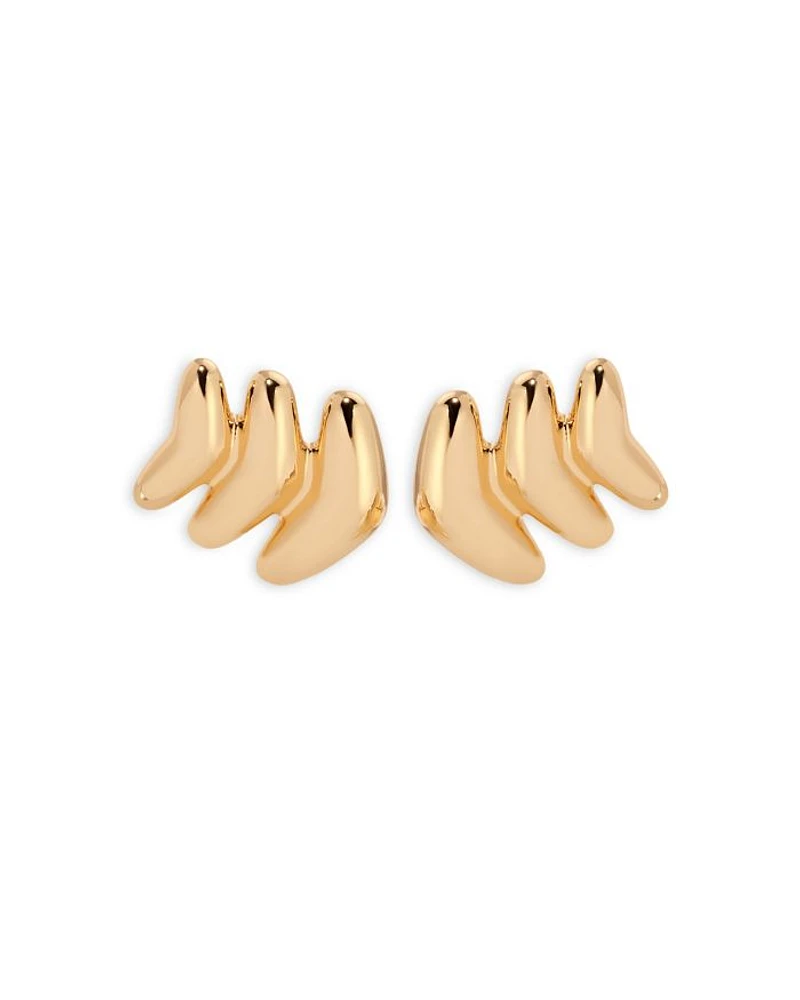 Metal Moderna Stud Earrings