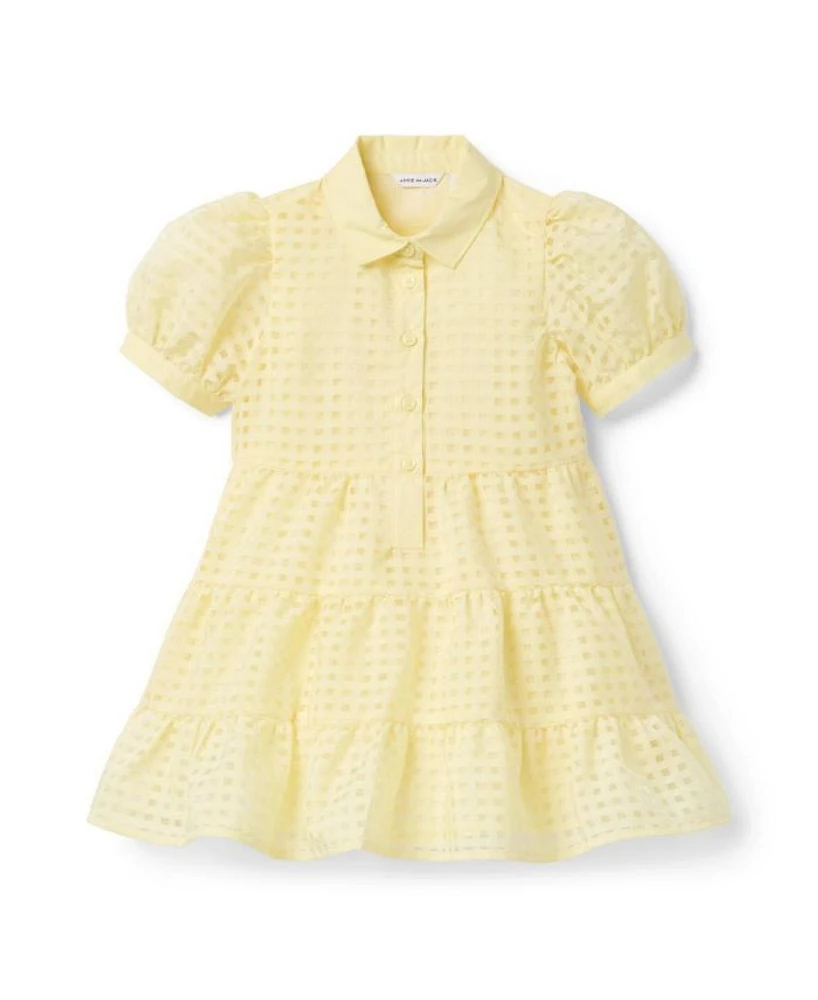 Girls' Checked Organza Dress - Baby, Little Kid, Big Kid