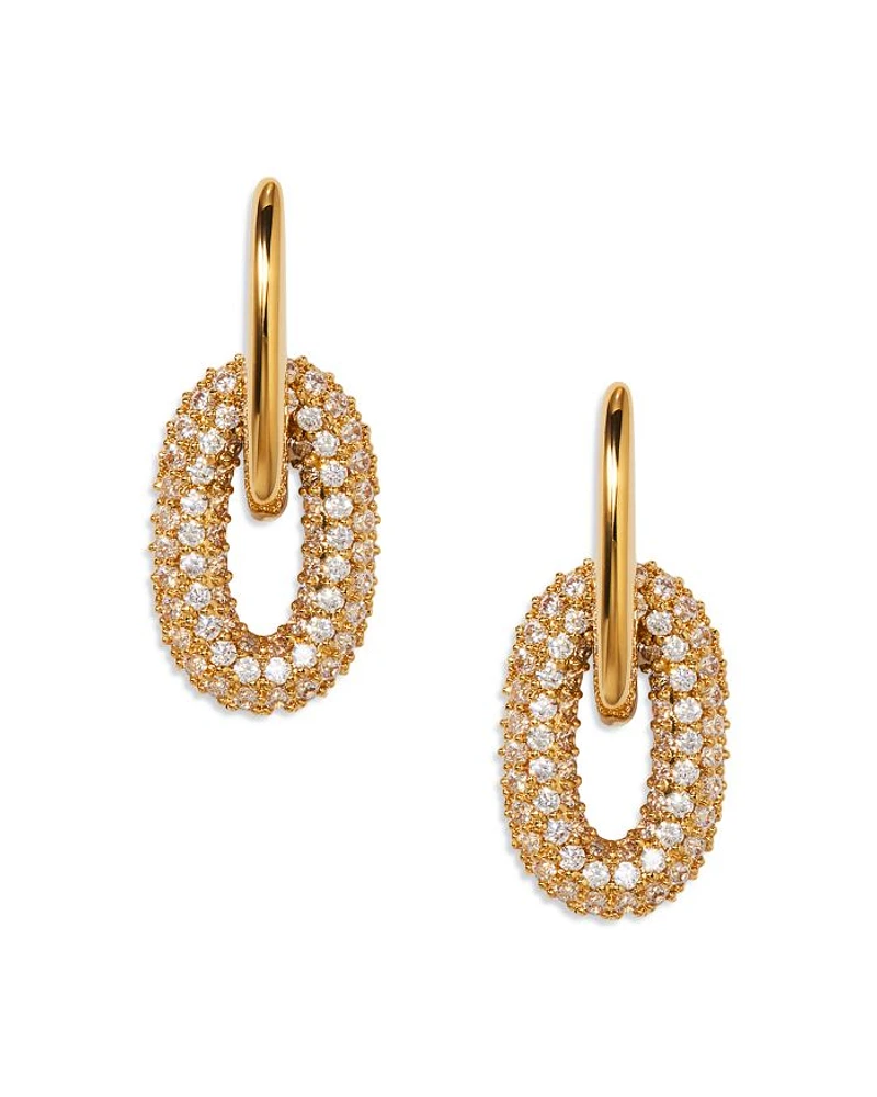 Alma Pavé Doorknocker Drop Earrings