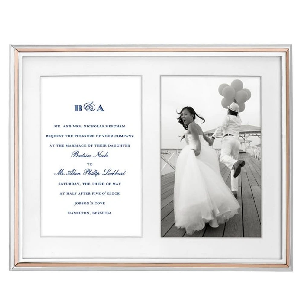 Rosy Glow Double Invitation Frame