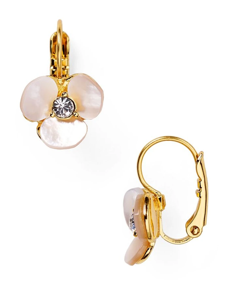 Disco Pansy Leverback Earrings
