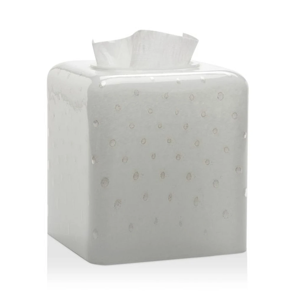 Contessa White Tissue Box Cover