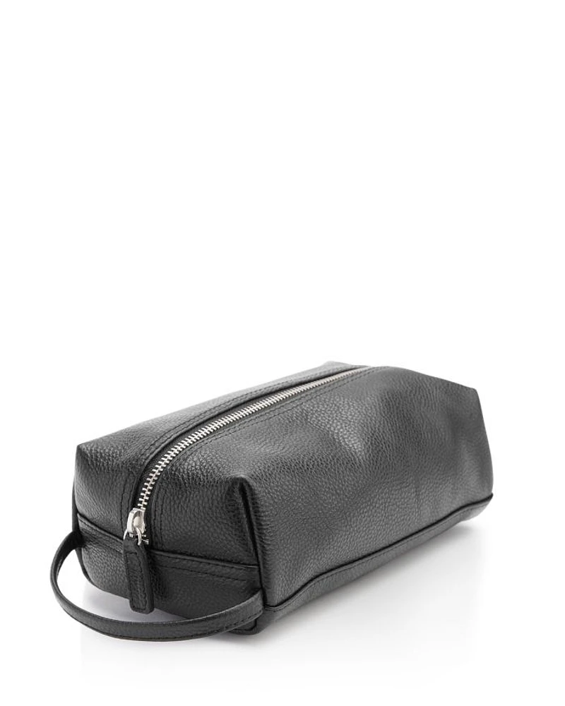 Leather Compact Toiletry Travel Bag