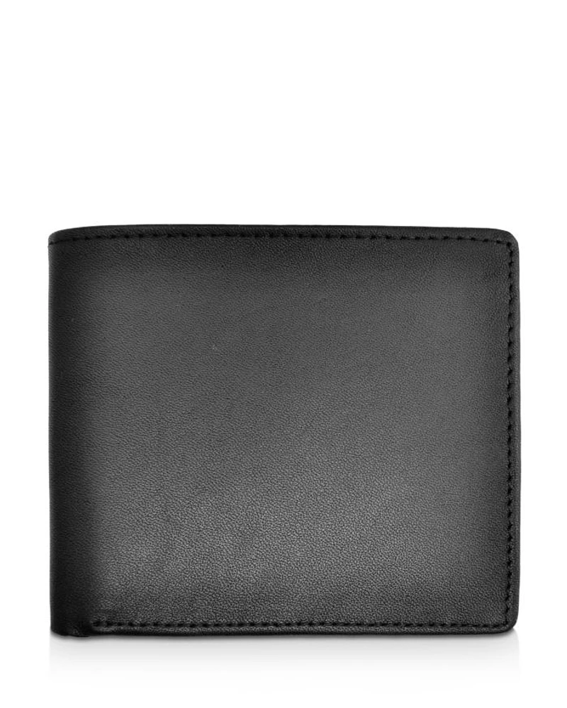 Leather RFID-Blocking ID Flap Bifold Wallet