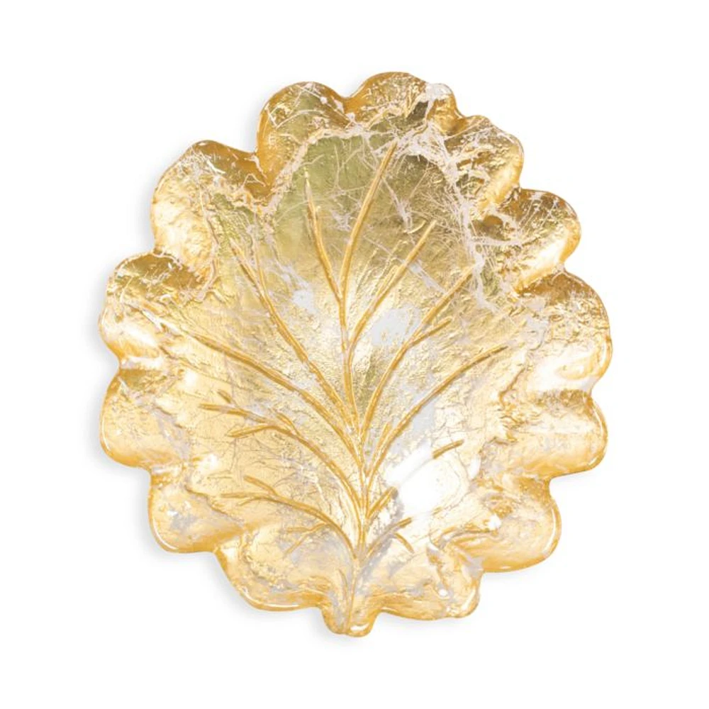 Moon Glass Leaf Salad Plate