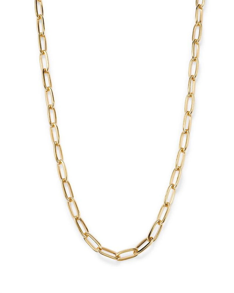 14K Yellow Gold Oval Link Chain Necklace, 18" - Exclusive