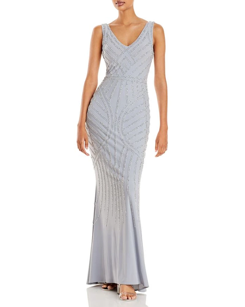 Embellished Column Gown - Exclusive