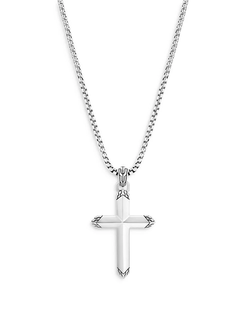 Sterling Silver Classic Chain Cross Pendant Necklace