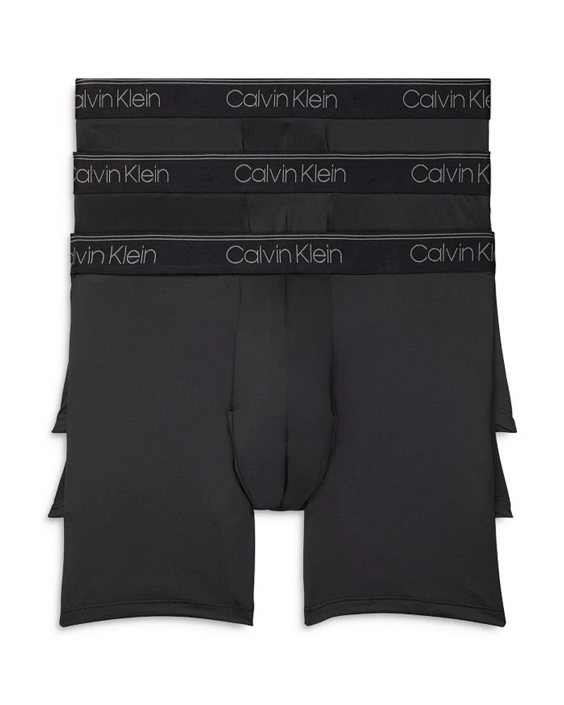 Microfiber Stretch Wicking Boxer Briefs, Pack of 3