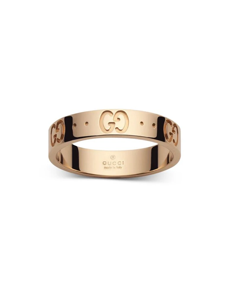 18K Rose Gold Icon Logo Band