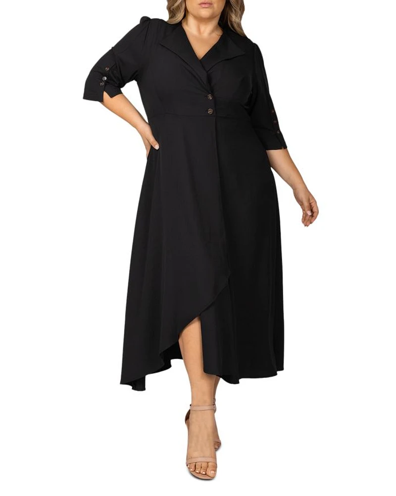 Slit-Sleeve Maxi Dress