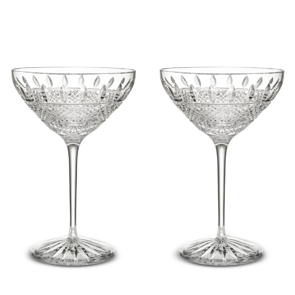 Master Craft Irish Lace Martini Glasses, Set of 2