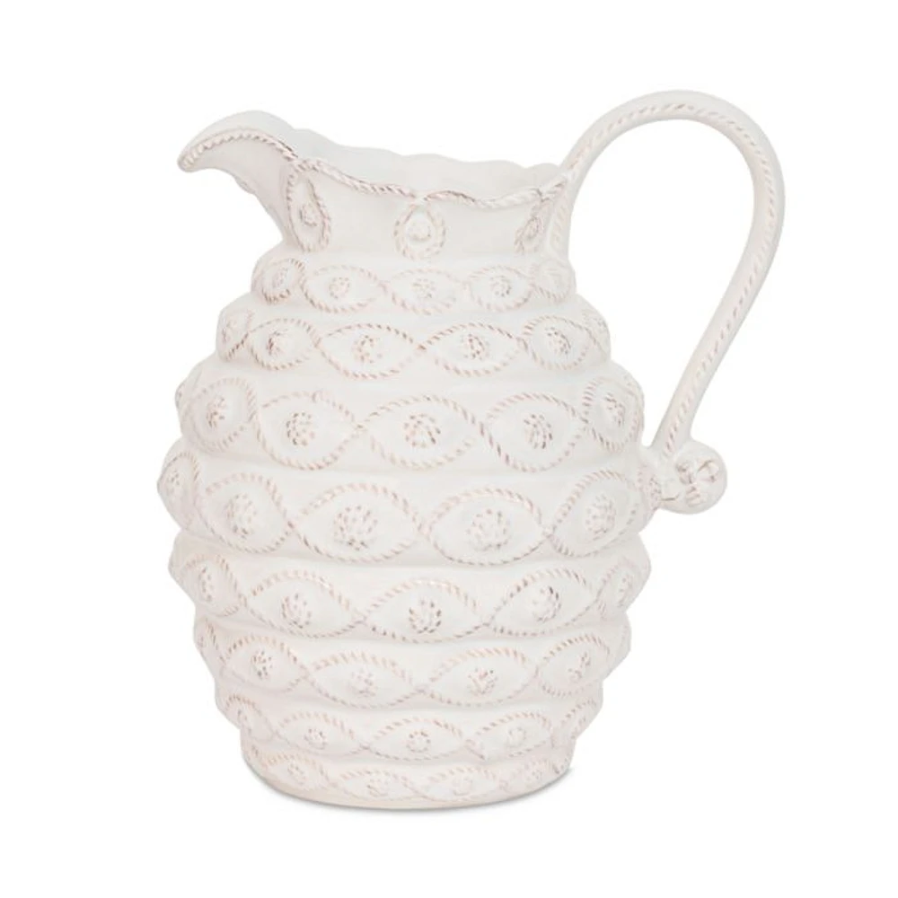 Jardins Du Monde Whitewash Pitcher/Vase