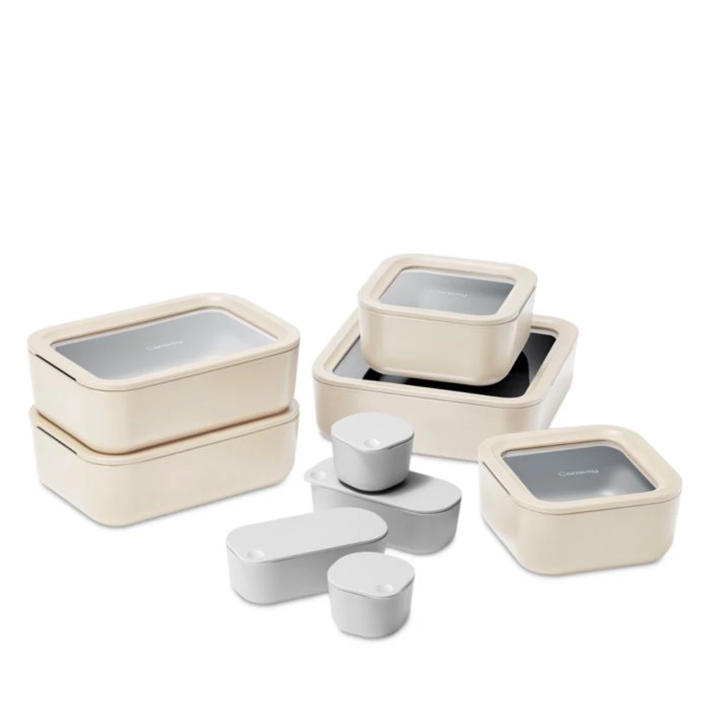 14-Piece Ceramic Coated Glass Food Storage Set