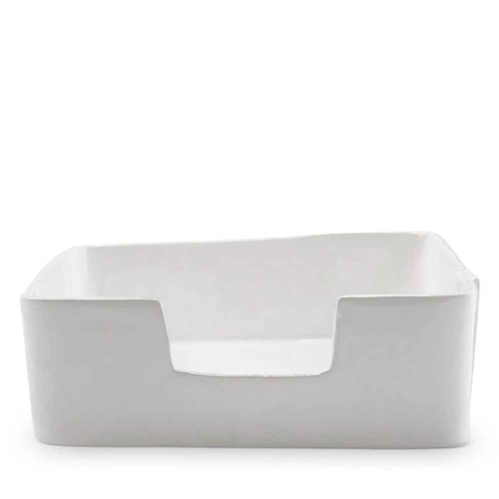Melamine Lastra White Dinner Napkin Holder