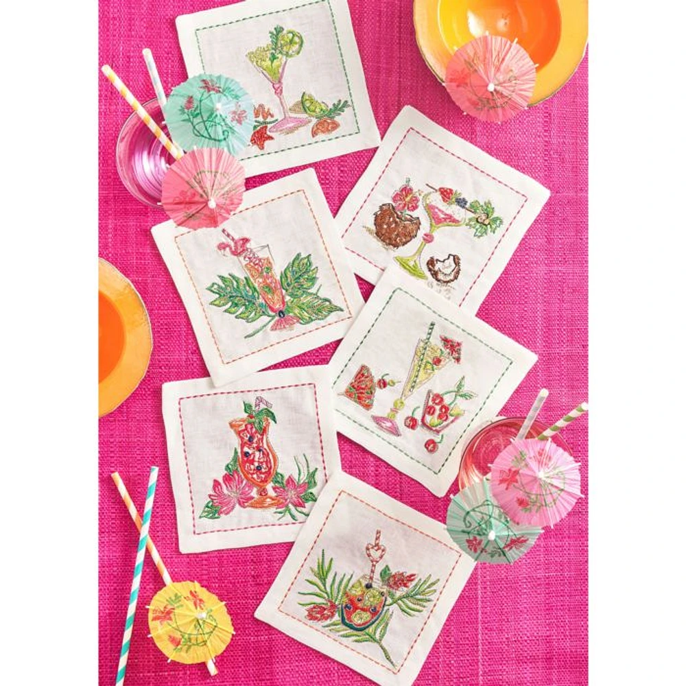 Tropicana Cocktail Napkin, Set of 6 in a Gift Box