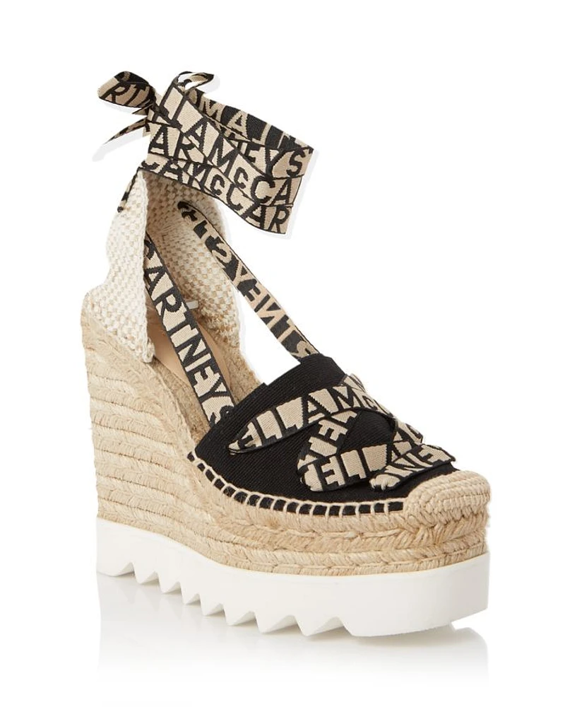 Women's Gaia Ankle Tie Espadrille Platform Wedge Pumps