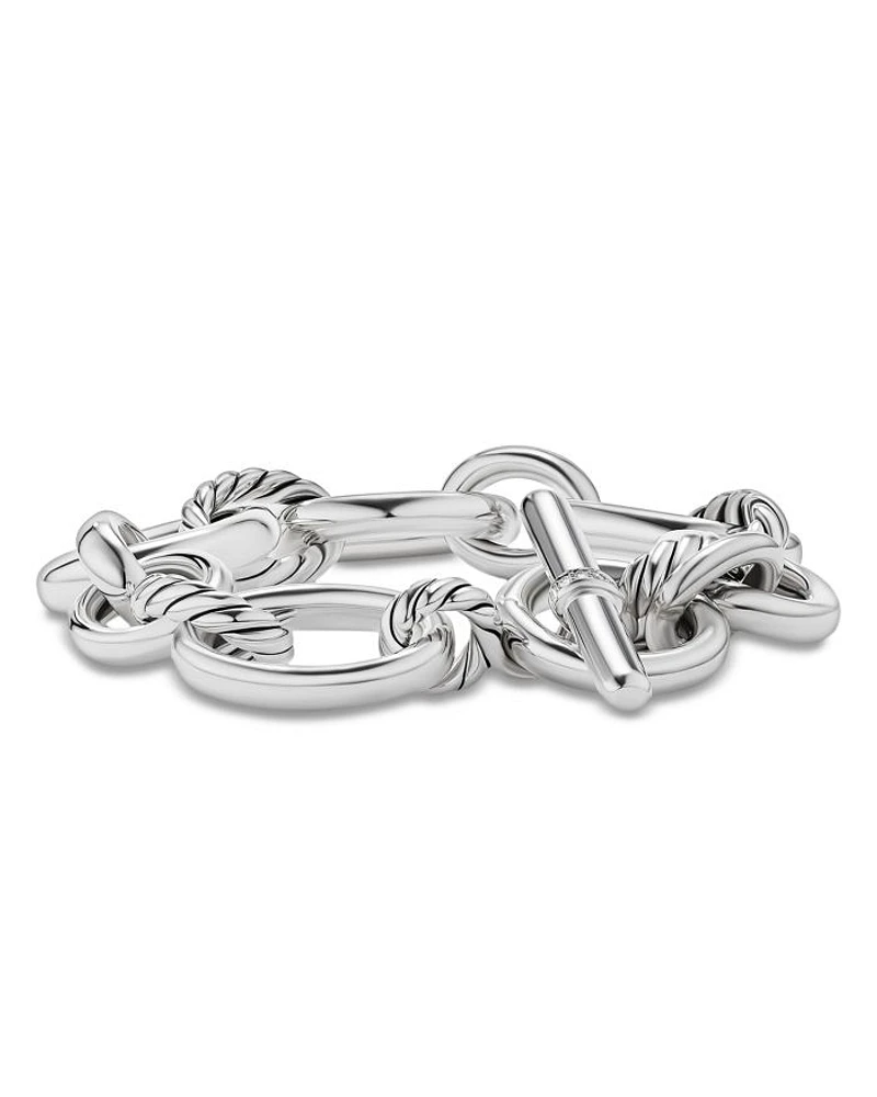 Sterling Silver DY Mercer Diamond Link Bracelet