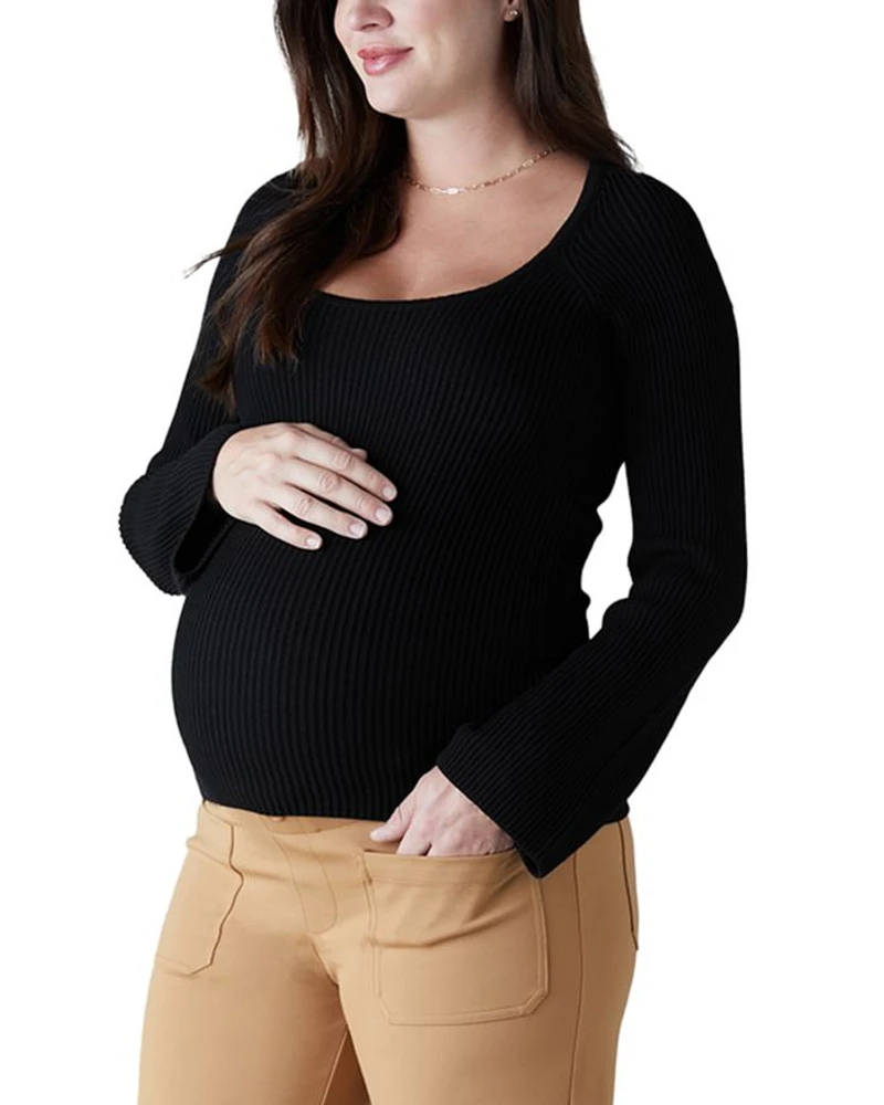 Ribbed Maternity Sweater