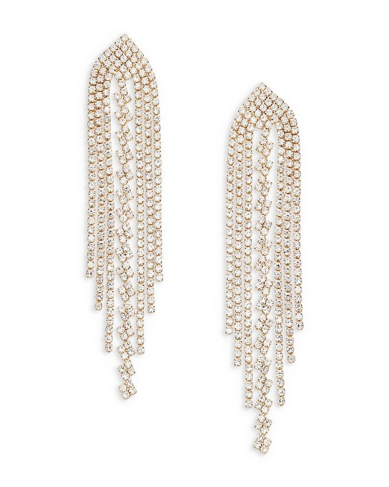 Crystal Tassel Earrings - Exclusive