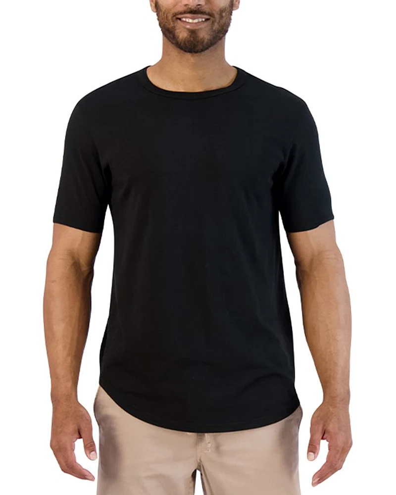 Supima Scallop Short Sleeve Crewneck Tee