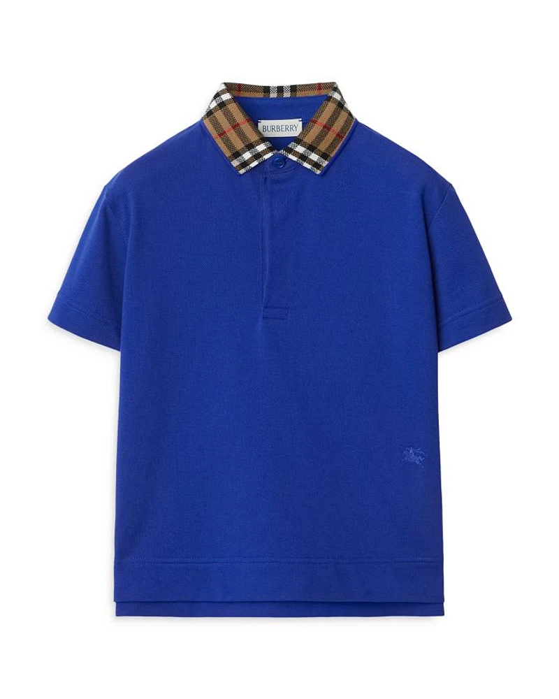 Boys' Johane Check Collar Polo Shirt - Little Kid, Big Kid
