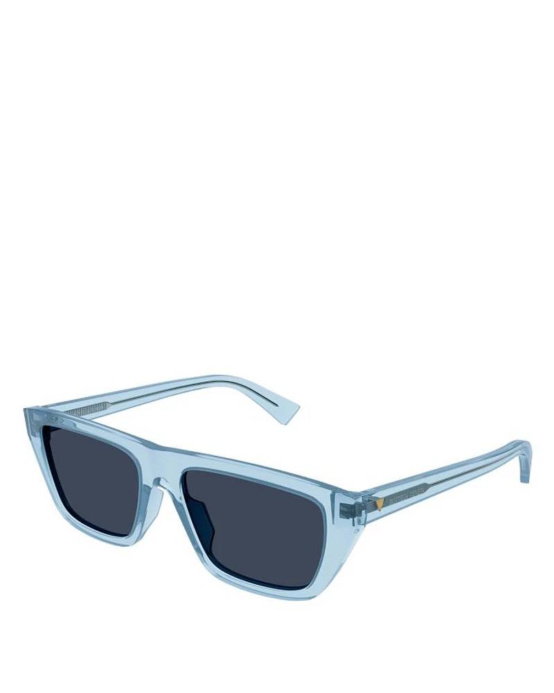 Bold Triangle Stud Squared Sunglasses, 54mm