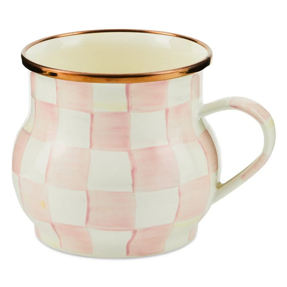 Rosy Check Enamel Mug