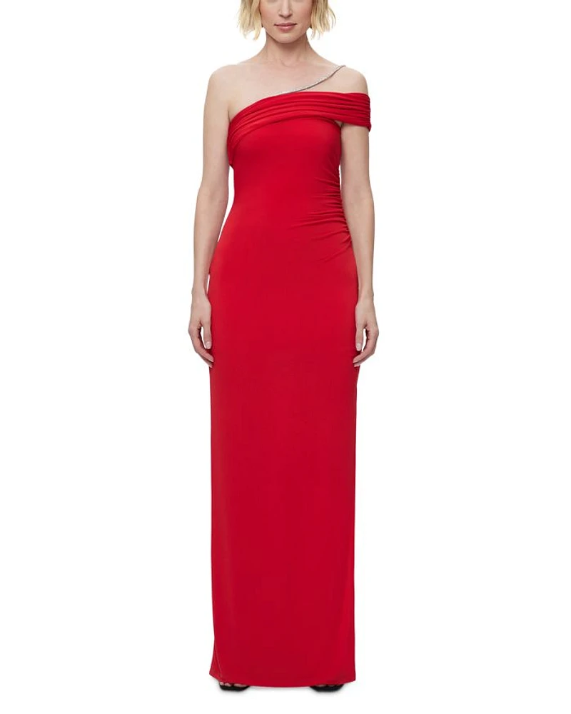 The Olivia Crystal Trim Gown