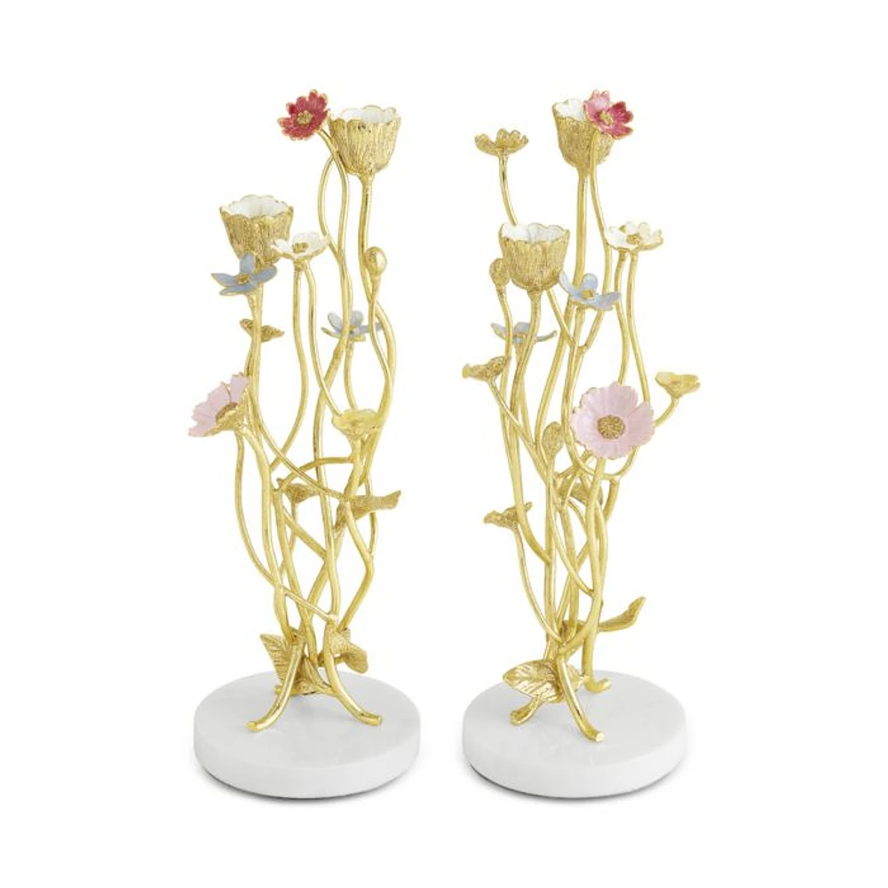 Wildflowers Candle Holders, Set of 2