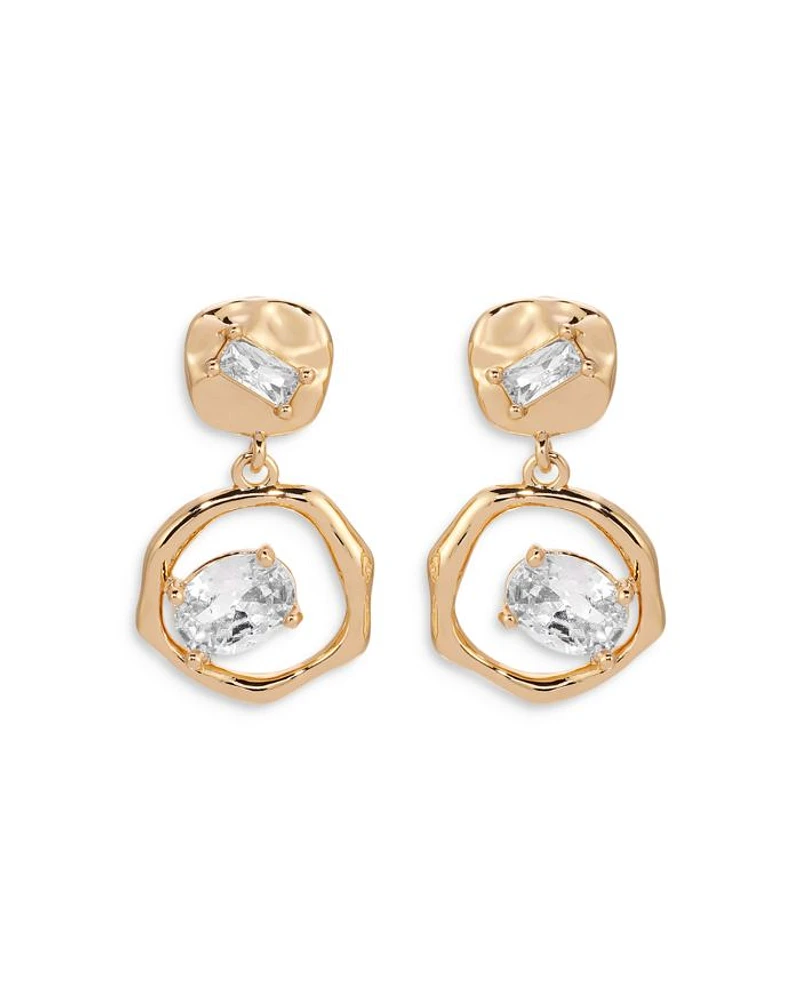 Organic Crystal Drop Earrings