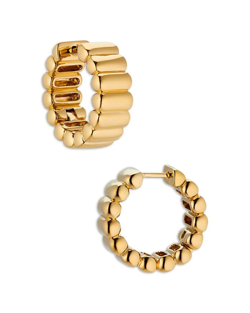 Sunlight Bold Ribbed Hoop Earrings