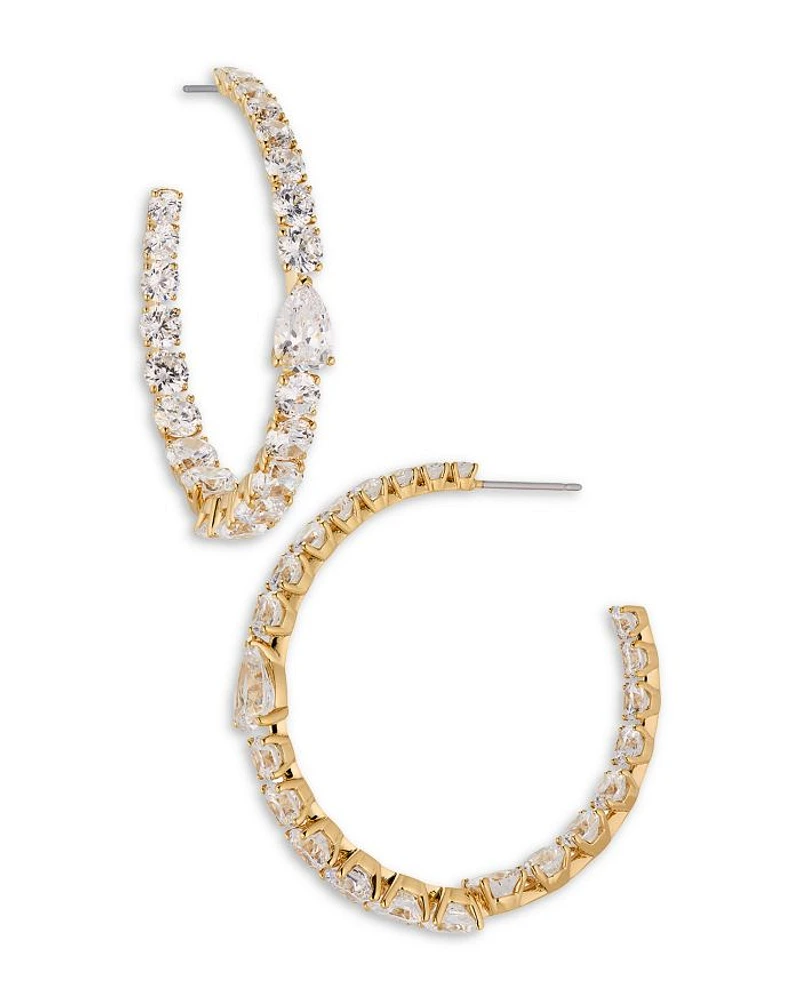 Halle Cubic Zirconia C Hoop Earrings