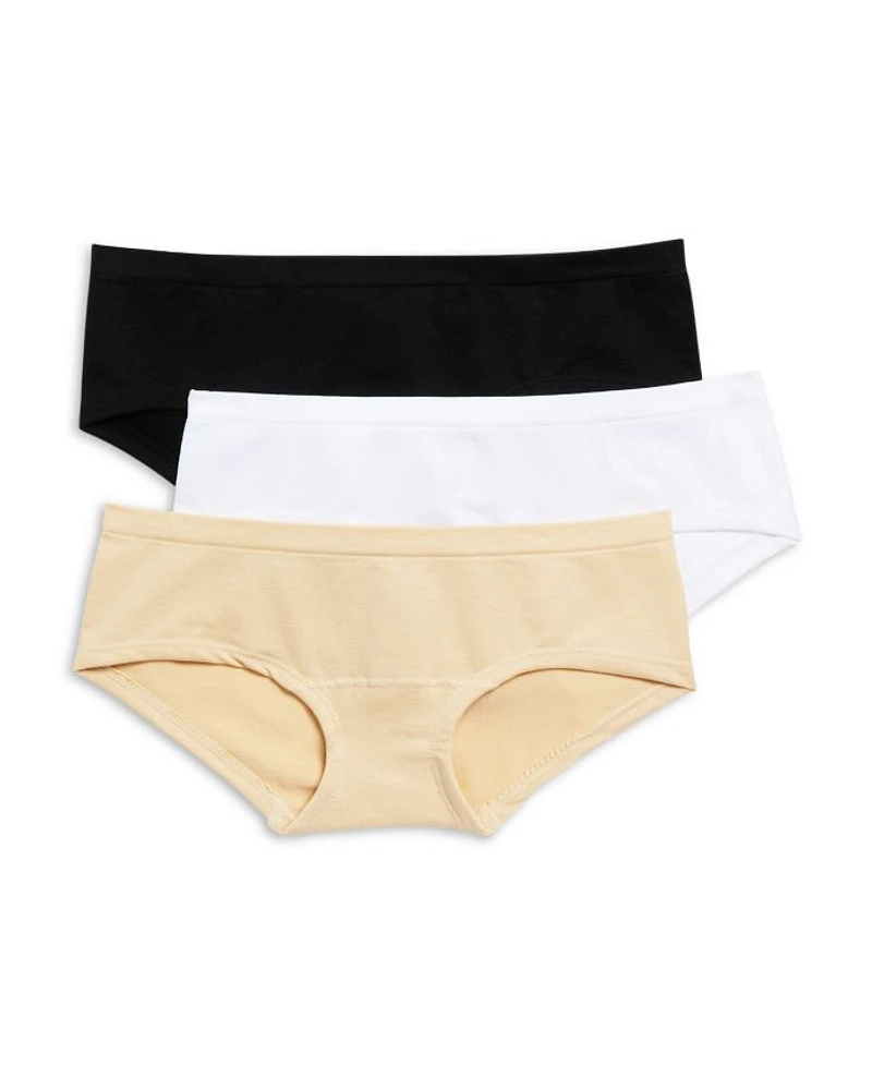 Girls' 3 Pack Tween Seamless Hipster Underwear - Big Kid