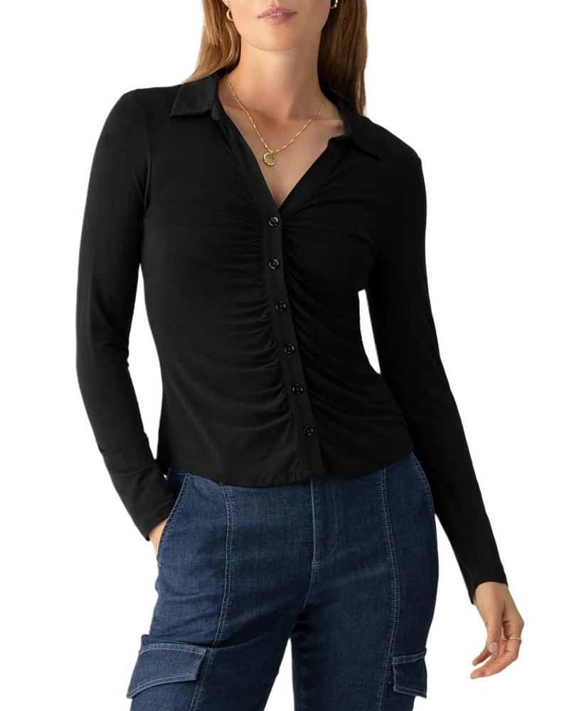 Dreamgirl Ruched Knit Shirt
