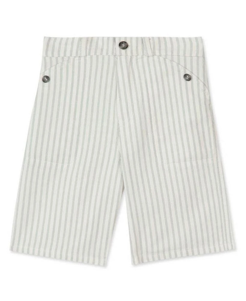 Boys' Sea Green Striped Shorts - Little Kid, Big Kid