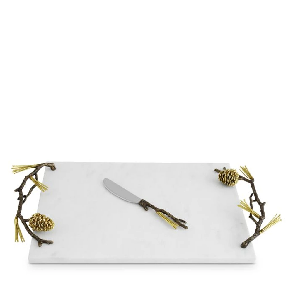 Pine Cone Cheeseboard with Knife