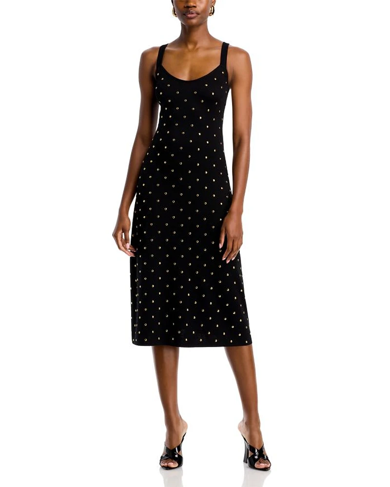 Gold Studded Midi Tank Dress