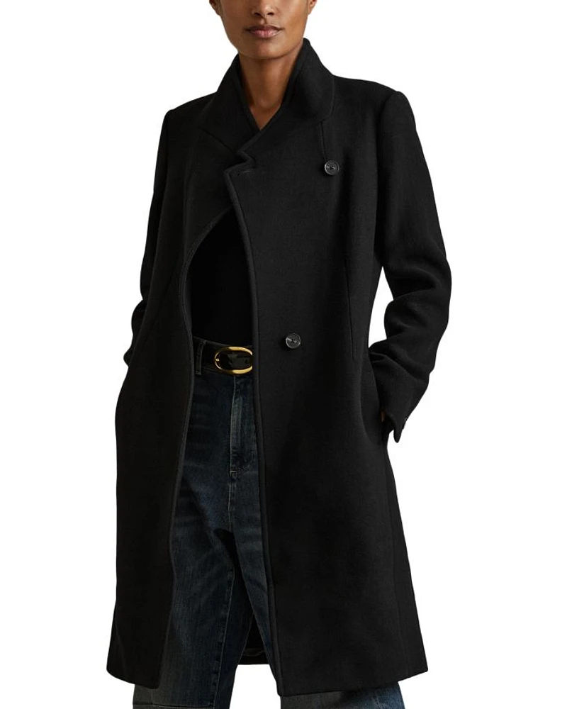 Maude Wool-Blend Longline Double-Breasted Coat