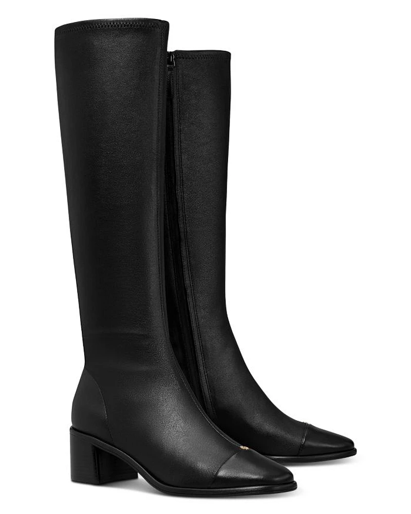 Women's Cap Toe Knee High Boots
