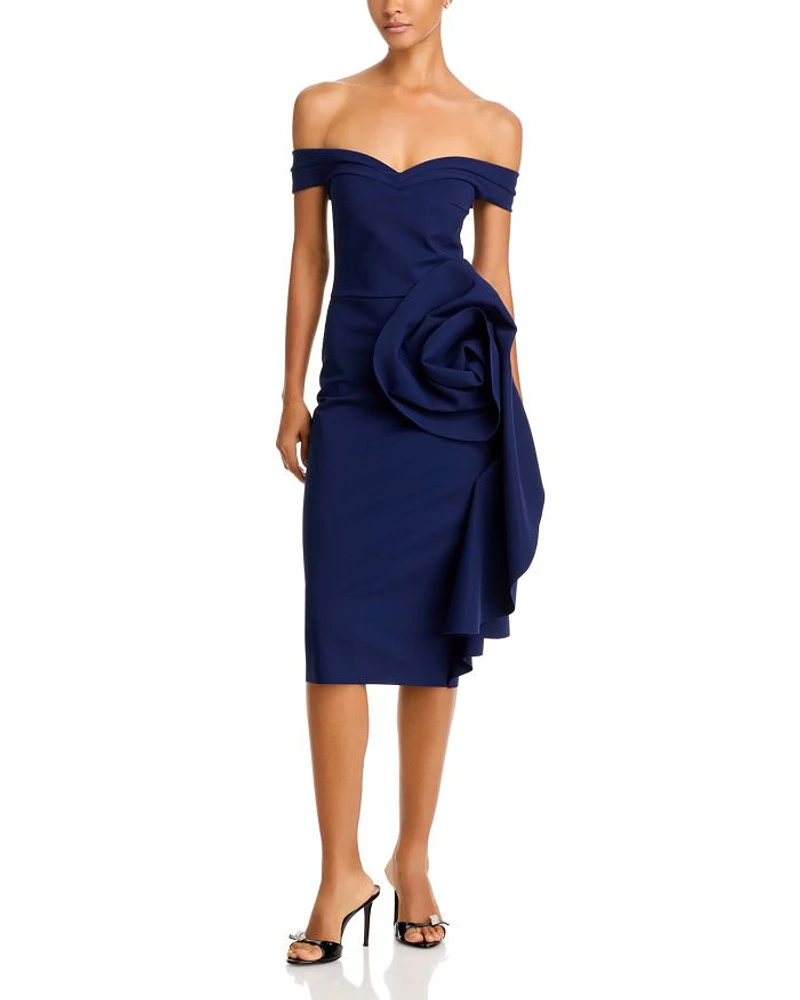 Off-the-Shoulder Cocktail Dress