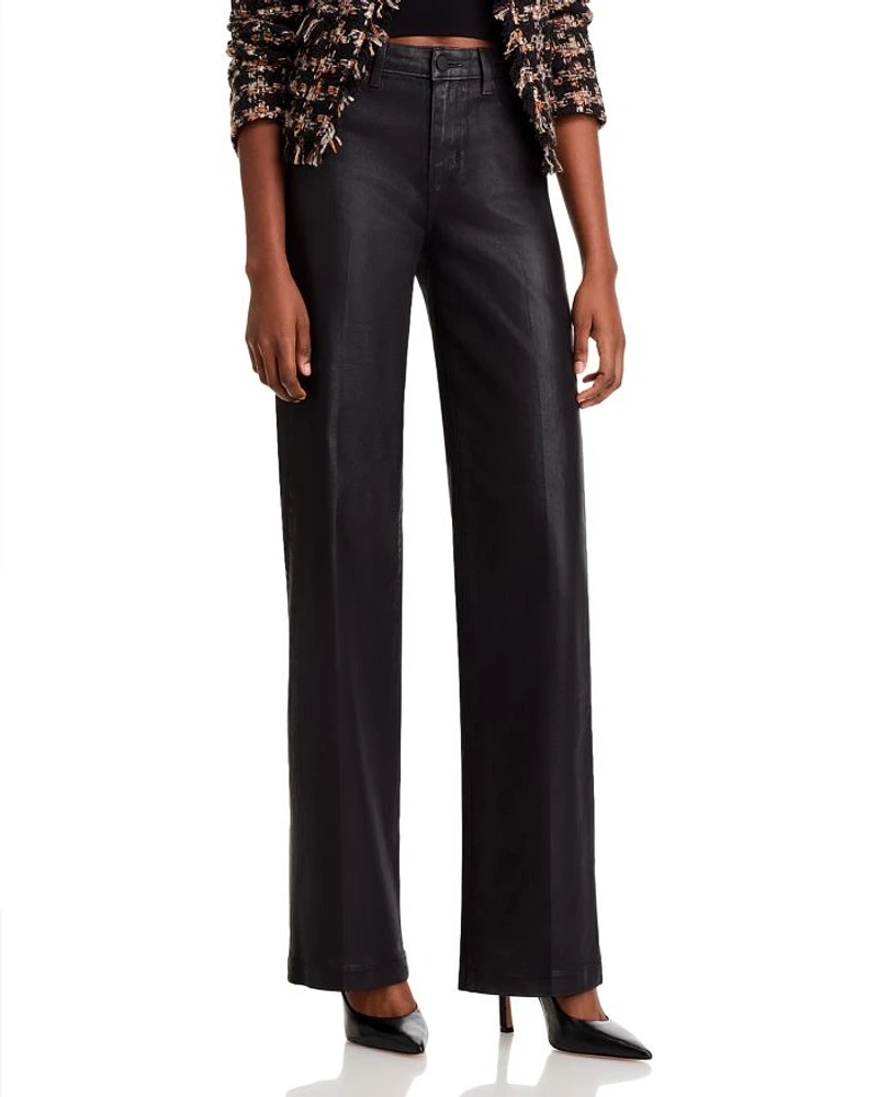 Clayton High Rise Wide Leg Jeans Noir Coated