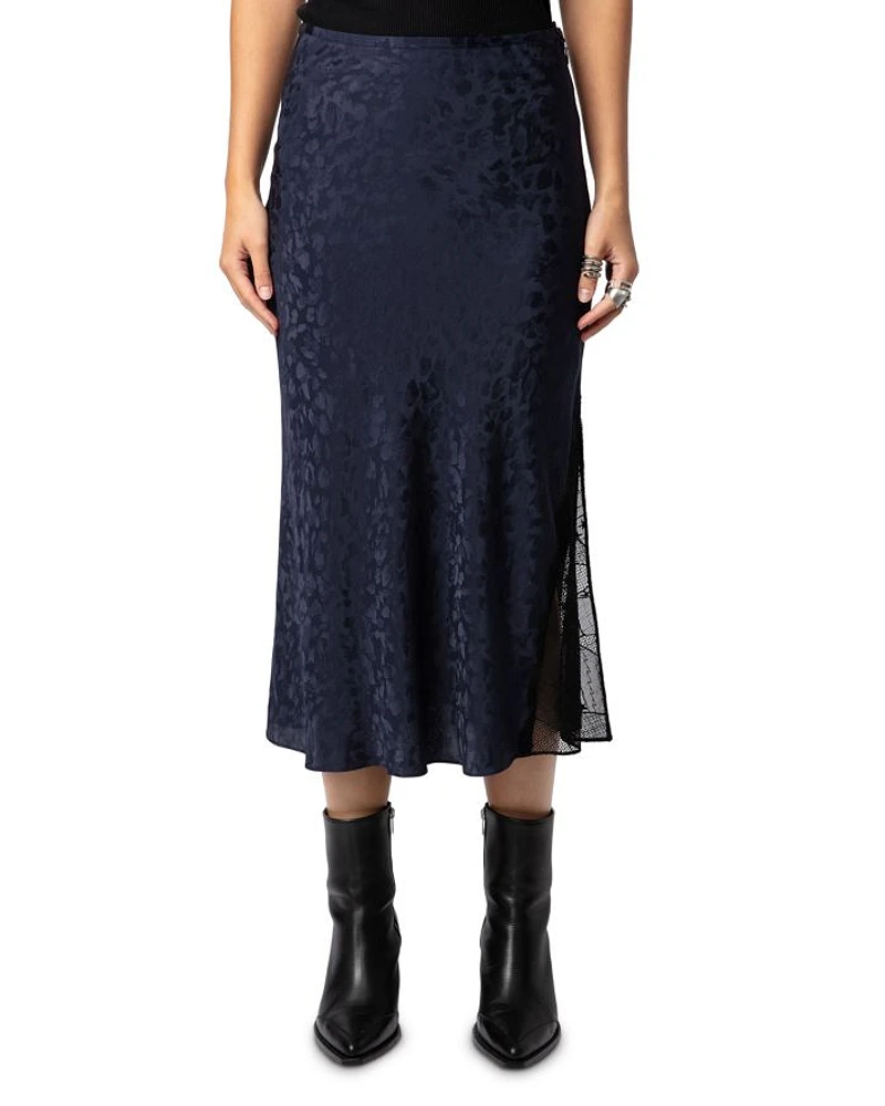 Jayla Jacquard Silk Skirt