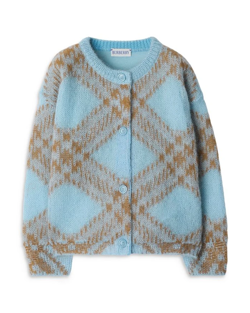 Girls' Bethane Check Mohair Cardigan - Little Kid, Big Kid