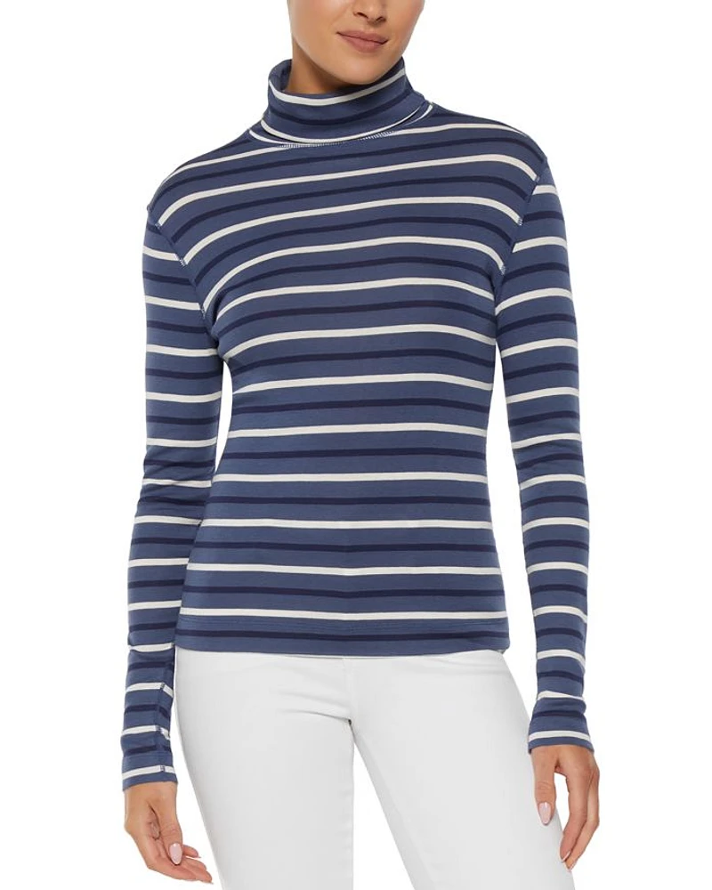 Striped Turtleneck Long Sleeve Tee